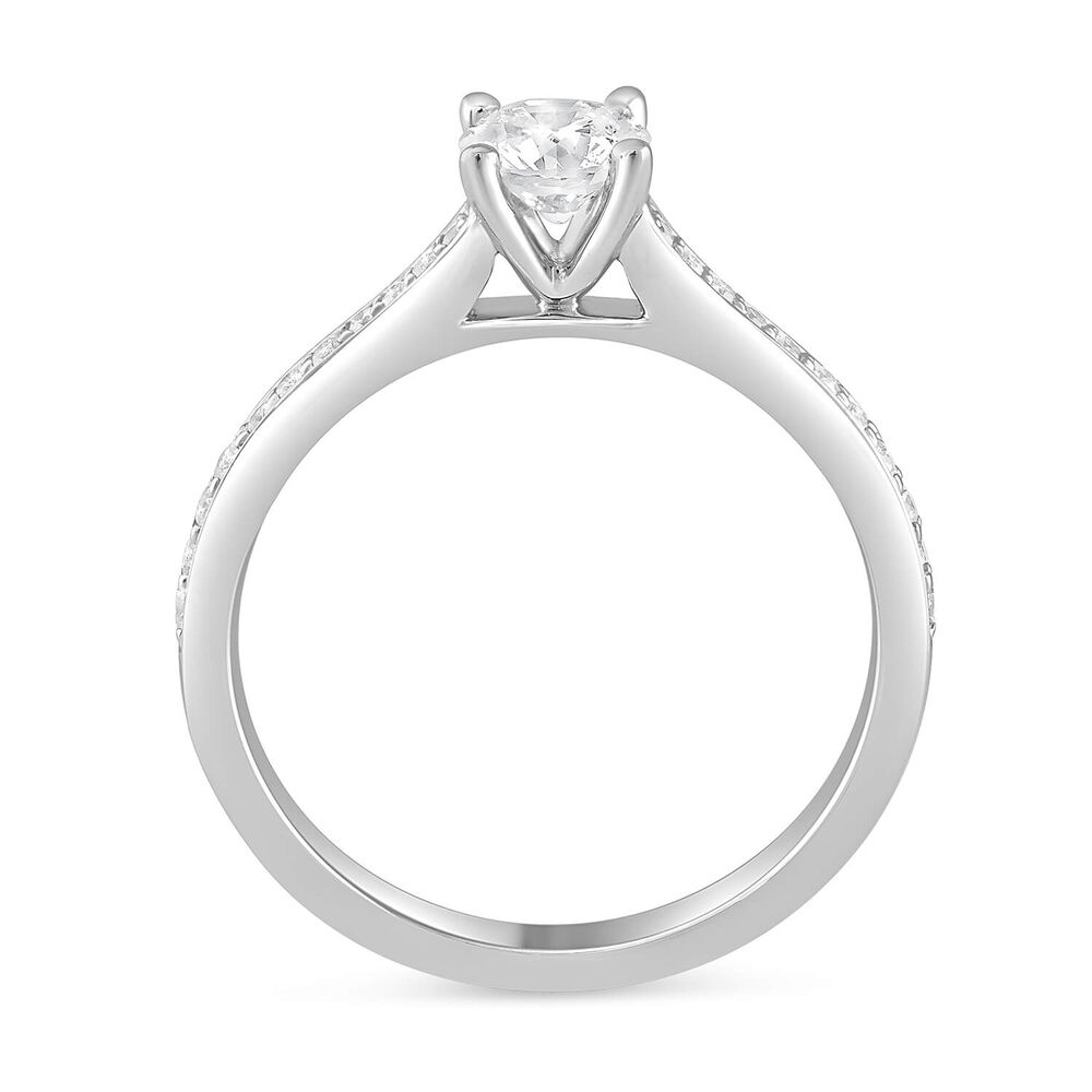 18ct White Gold Diamond Solitaire Engagement Ring image number 2