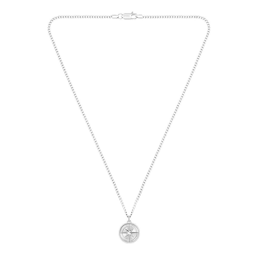 BOSS North Star Pendant Stainless Steel Necklace