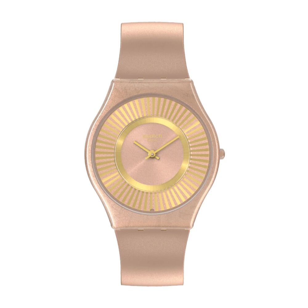 Swatch Photonic Tawny Radiance 38mm Brown Dial Silicone Strap Watch