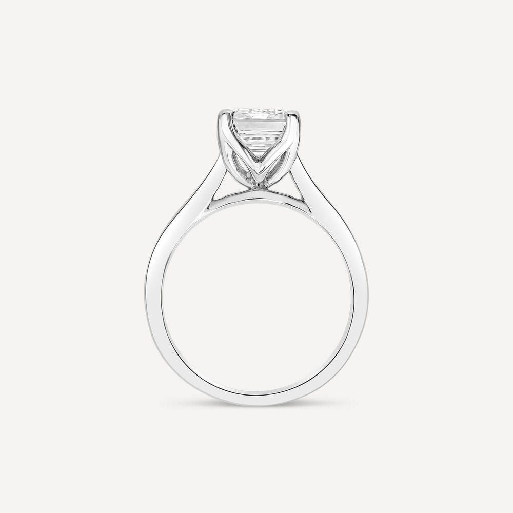 Born Platinum 2.50ct Lab Grown Emerald Cut Solitaire Diamond Ring