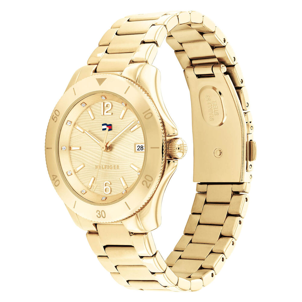 Tommy Hilfiger 36mm Champagne Dial Yellow Gold Bracelet Watch