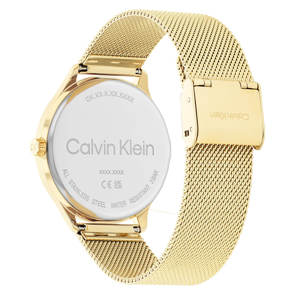 Calvin Klein Multi 38mm Gold -Yellow Dial Steel Bracelet Watch