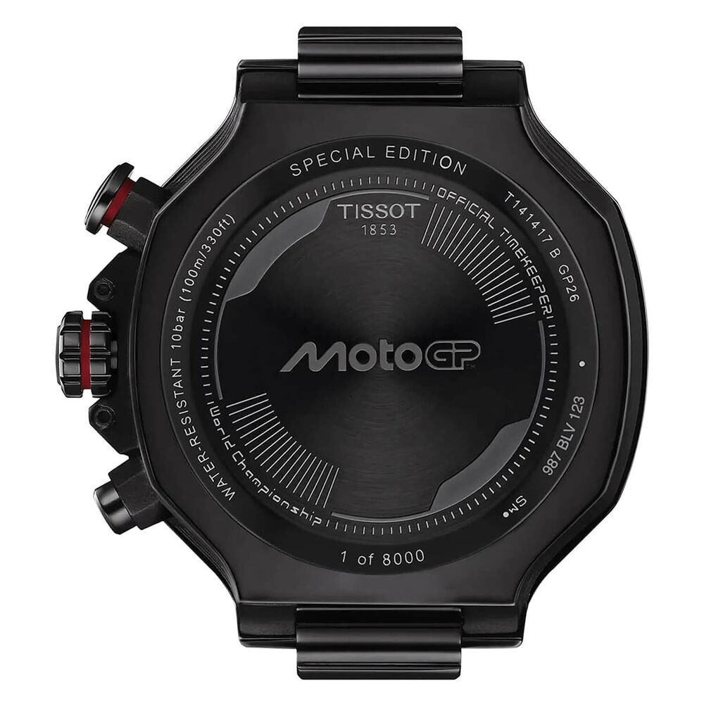 Tissot T-Race MotoGP 45mm Red Dial Black Silicone Strap Chronograph Watch