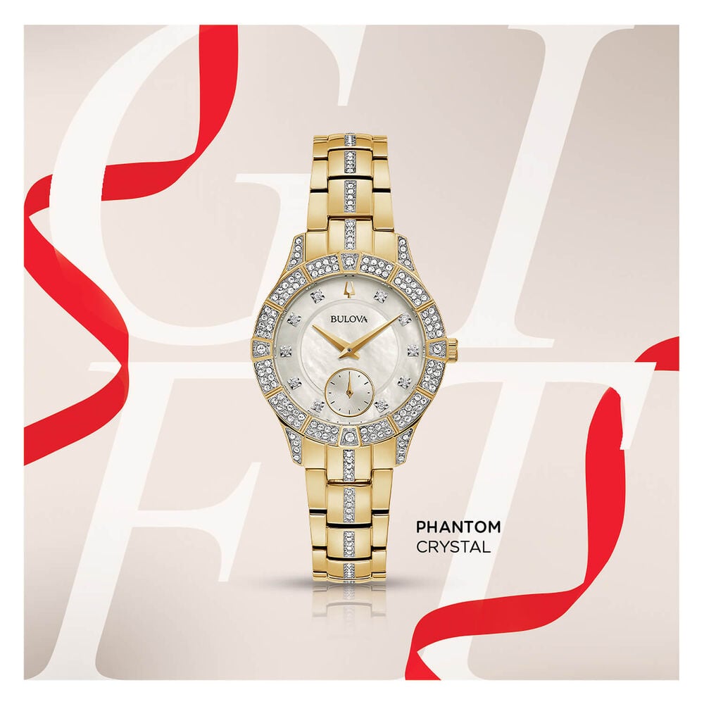Bulova Crystal Phantom 31mm Pearlised Dial Bracelet Watch