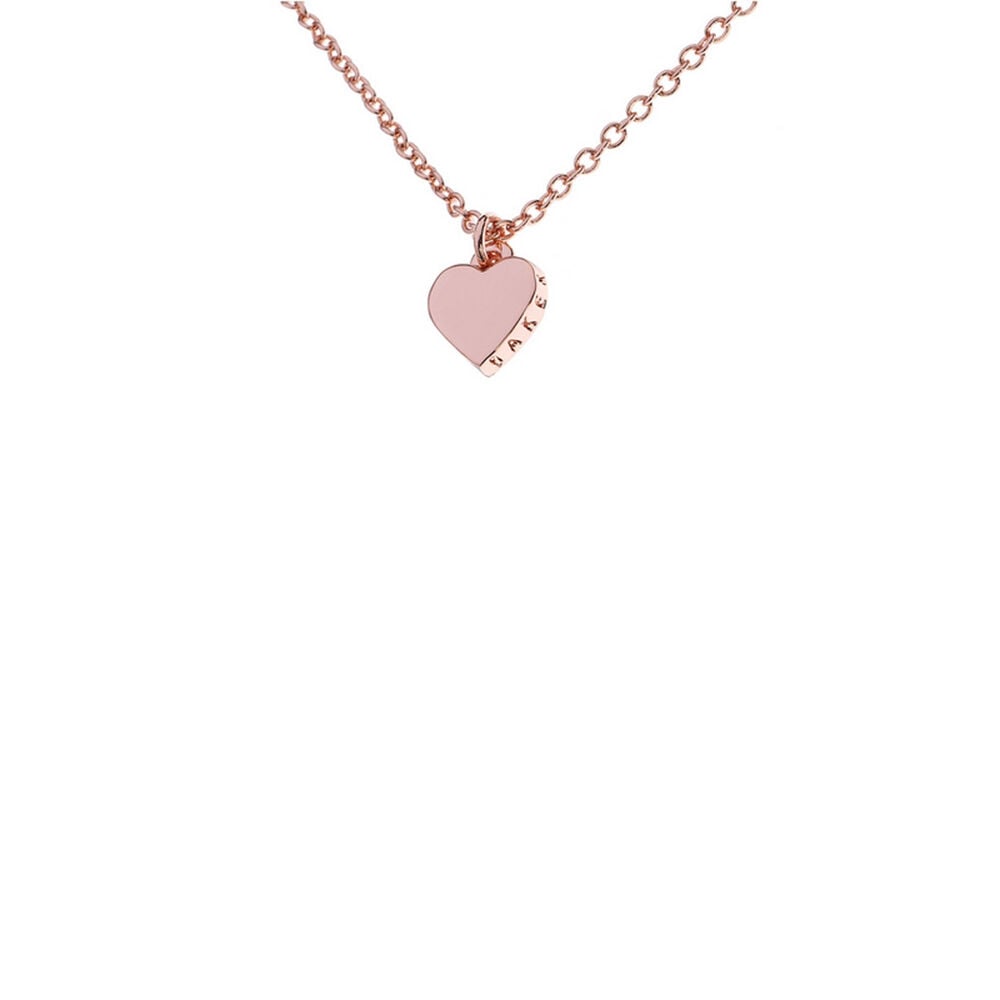 Ted Baker Hara Rose Gold Finish Tiny Heart Pendant Necklace image number 1