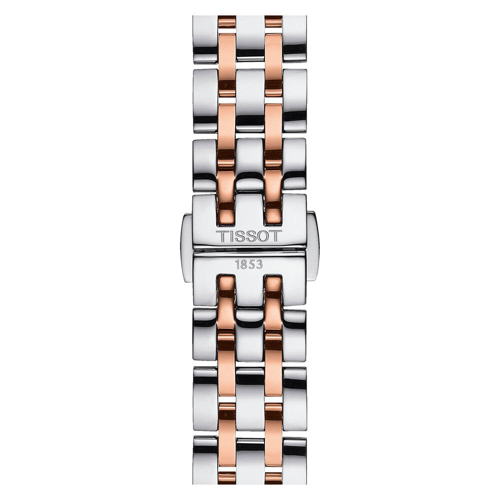 Tissot Classic Dream 28mm White Dial Steel & Rose Gold Bracelet Watch image number 4