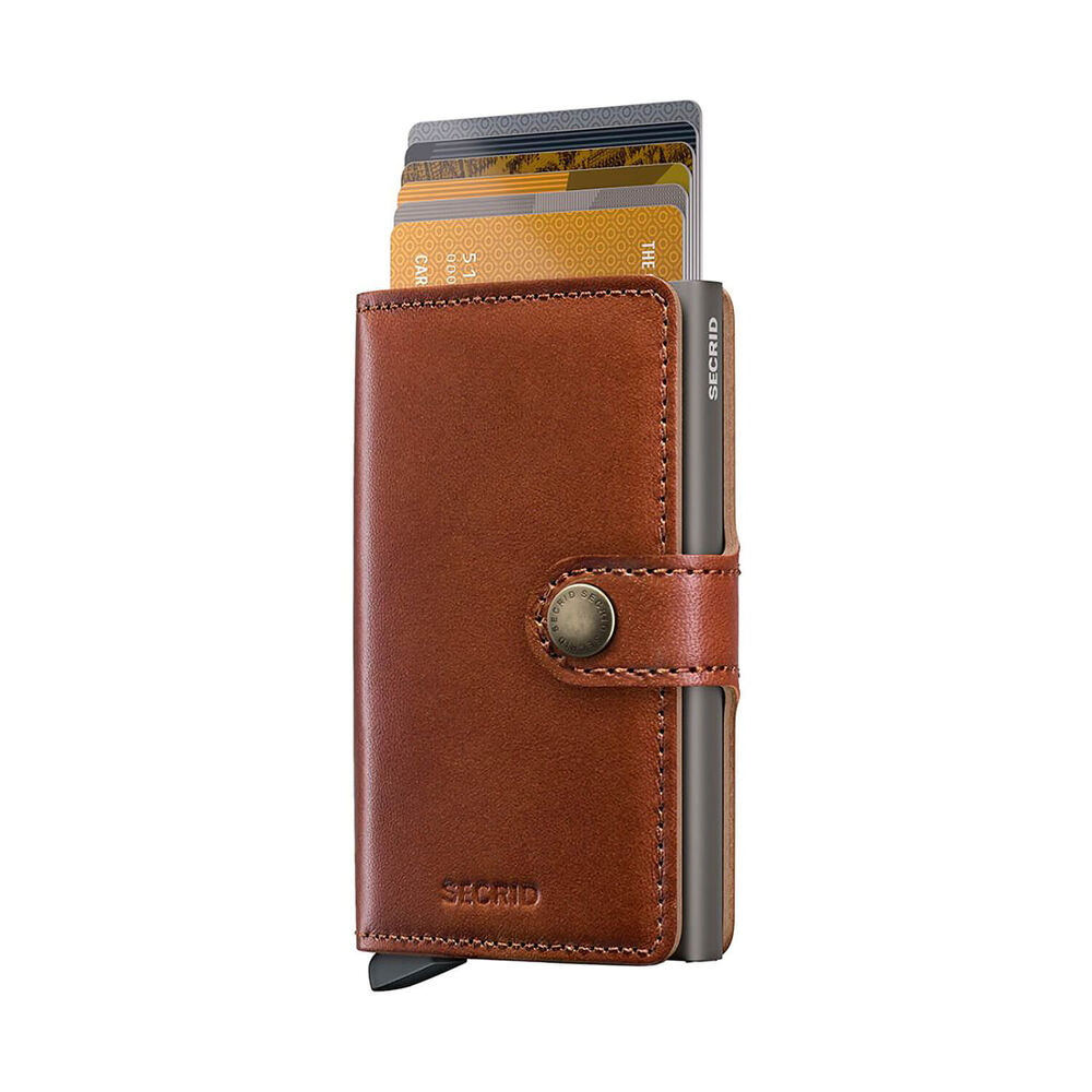 Secrid Texano Saddle Brown Leather Miniwallet image number 1