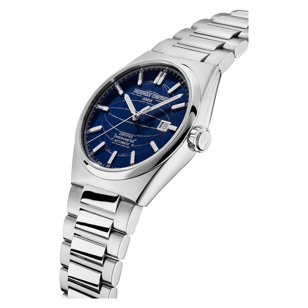 Frederique Constant Highlife COSC Automatic Blue Dial Steel Case Bracelet