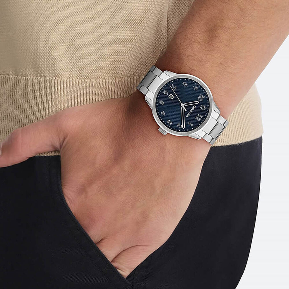 Calvin Klein Minimalistic Pilot 42mm Blue Dial Stainless Steel Bracelet Watch image number 3