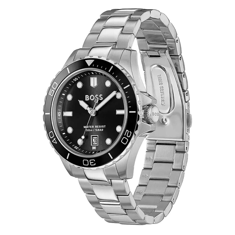 BOSS Troper Sport  41mm Black Dial Steel Bracelet Watch image number 1