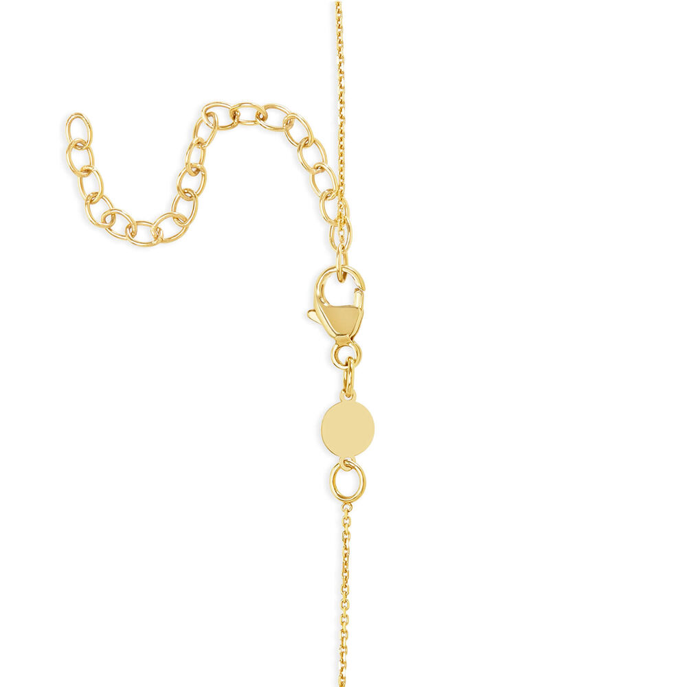 9ct Yellow Gold Rectangular Polished Bar Ladies Necklace image number 2
