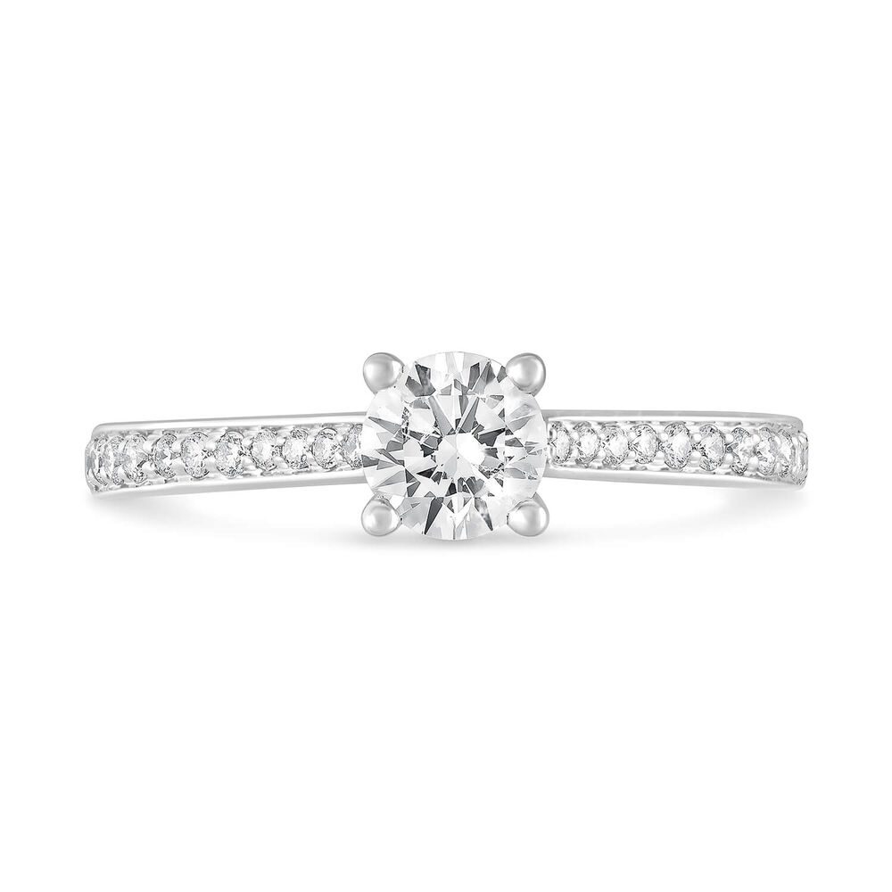 18ct White Gold Diamond Solitaire Engagement Ring image number 1