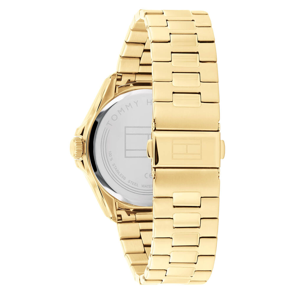 Tommy Hilfiger 43mm Dial Bezel Yellow Gold Plated Case Bracelet Watch image number 2