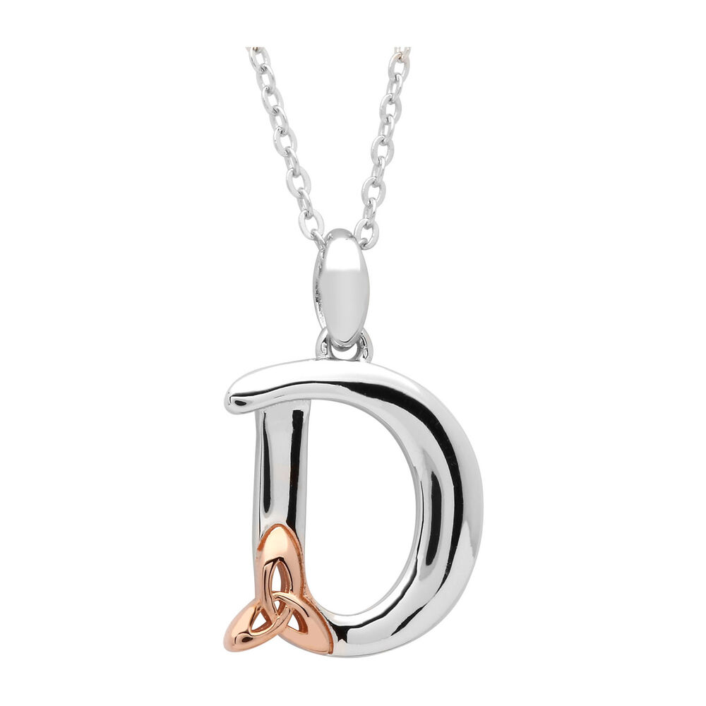 Sterling Silver Celtic D Initial Pendant