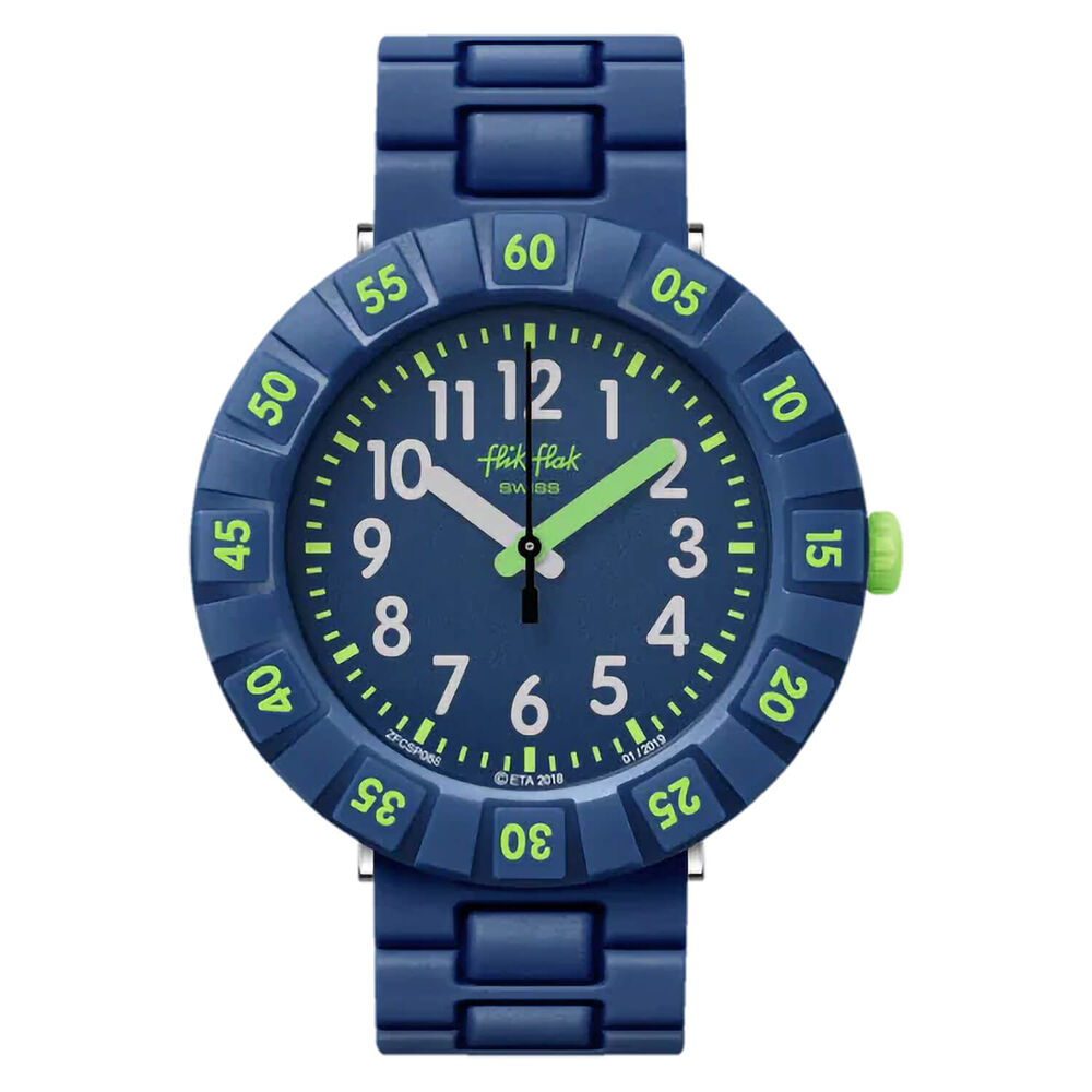 Flik Flak Solo Dark Blue 34mm Quartz Kids Watch
