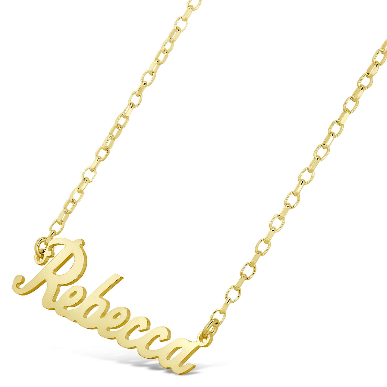 Name chain top in gold
