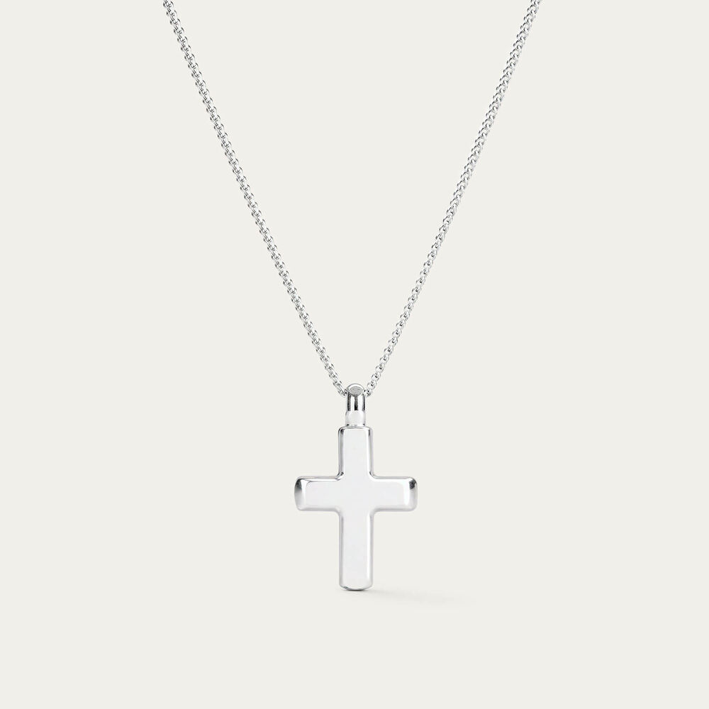 Sterling Silver Polished Cross Pendant