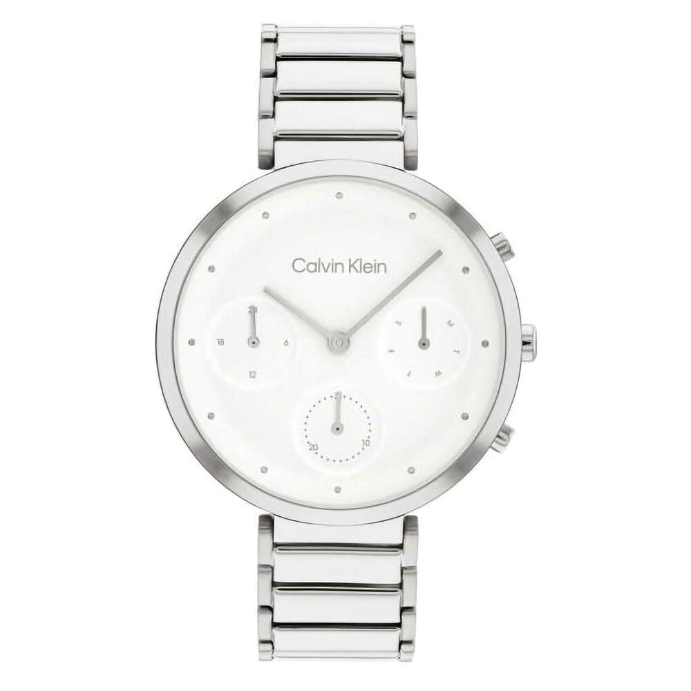 Calvin Klein Minimalistic T-Bar 36mm White Dial Steel Case Bracelet Watch image number 0