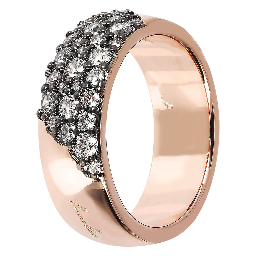 Bronzallure Aurora Cubic Zirconia Rose Gold Ladies Ring