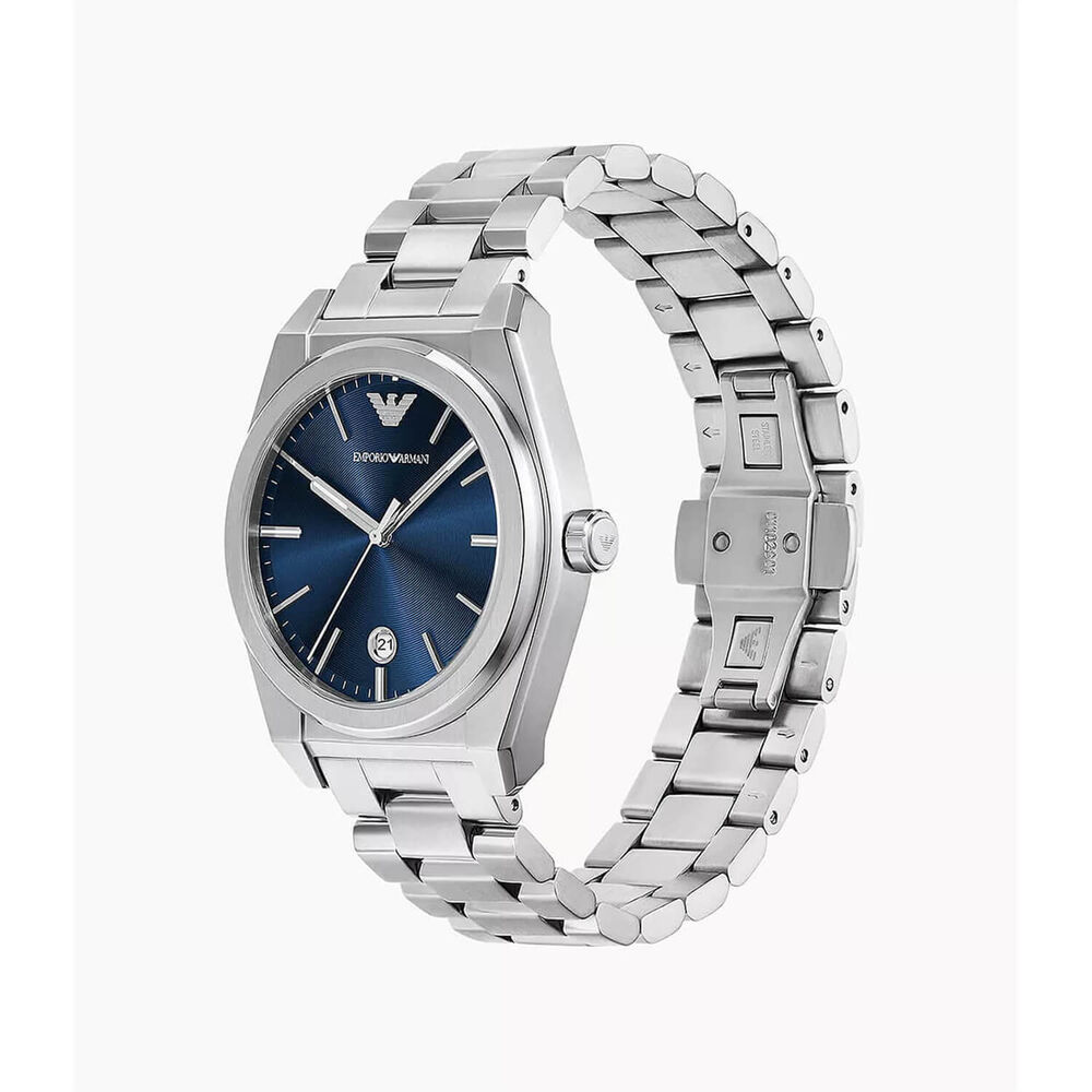 Emporio Armani Federico 41mm Blue Dial Stainless Steel Bracelet Watch image number 1