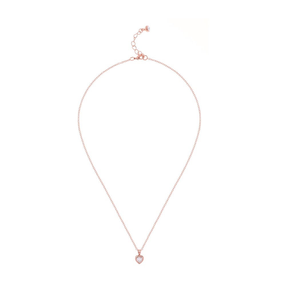 Ted Baker Rose Gold Plated Crystal Heart Pendant
