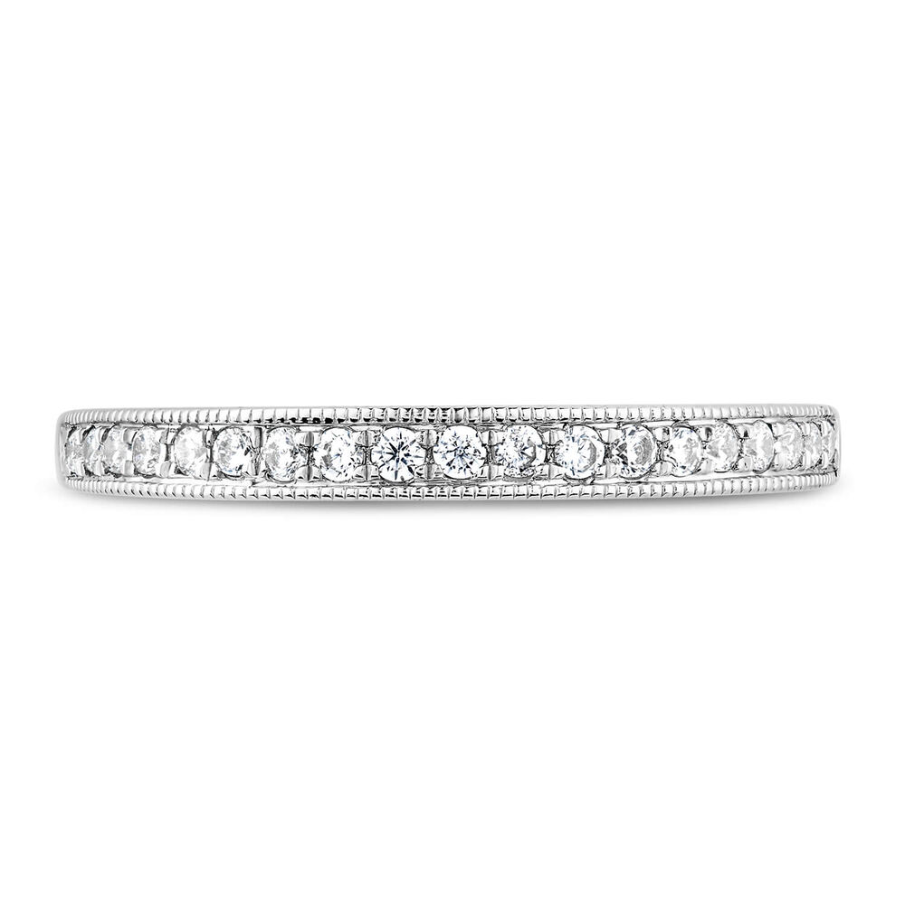 Kathy De Stafford 18ct White Gold 0.15 Carat Diamond Grain Setting Ring