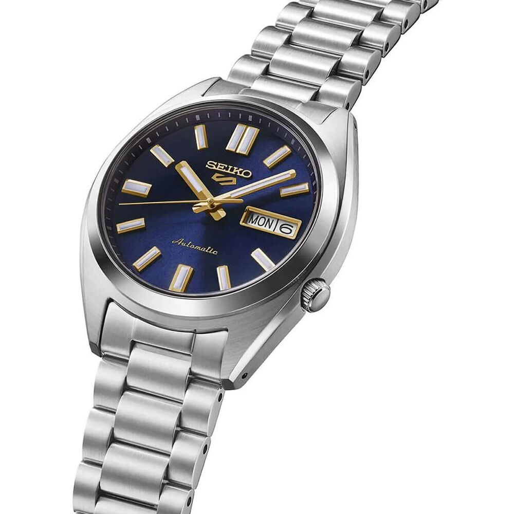 Seiko 5 Sports SNXS 37mm Blue Dial Stainless Steel Bracelet Watch
