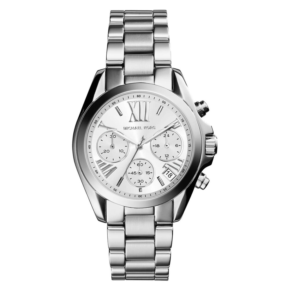 Michael Kors Bradshaw Silver Dial Steel Case Bracelet Watch image number 0