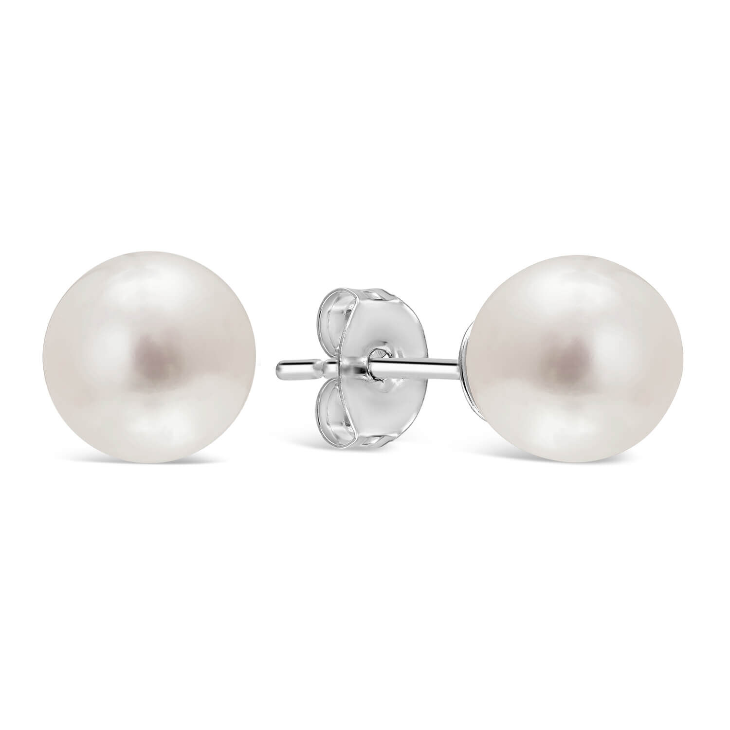 Silver pearl earrings deals