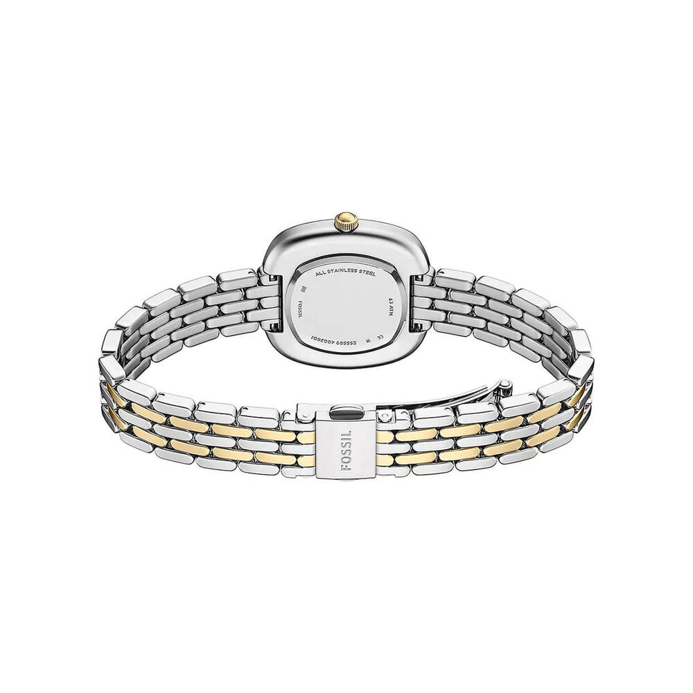 Fossil Emerson 30mm Silver Dial Two Tone Steel Bracelet Watch