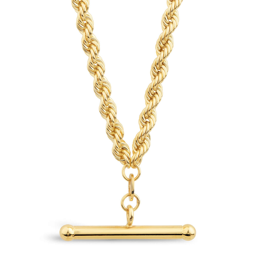 9ct Yellow Gold Rope Albert T-Bar Necklet