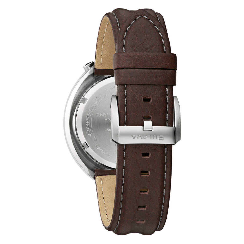 Bulova Archive 'Parking Meter' Limited Edition 43mm Dial Brown Strap Watch