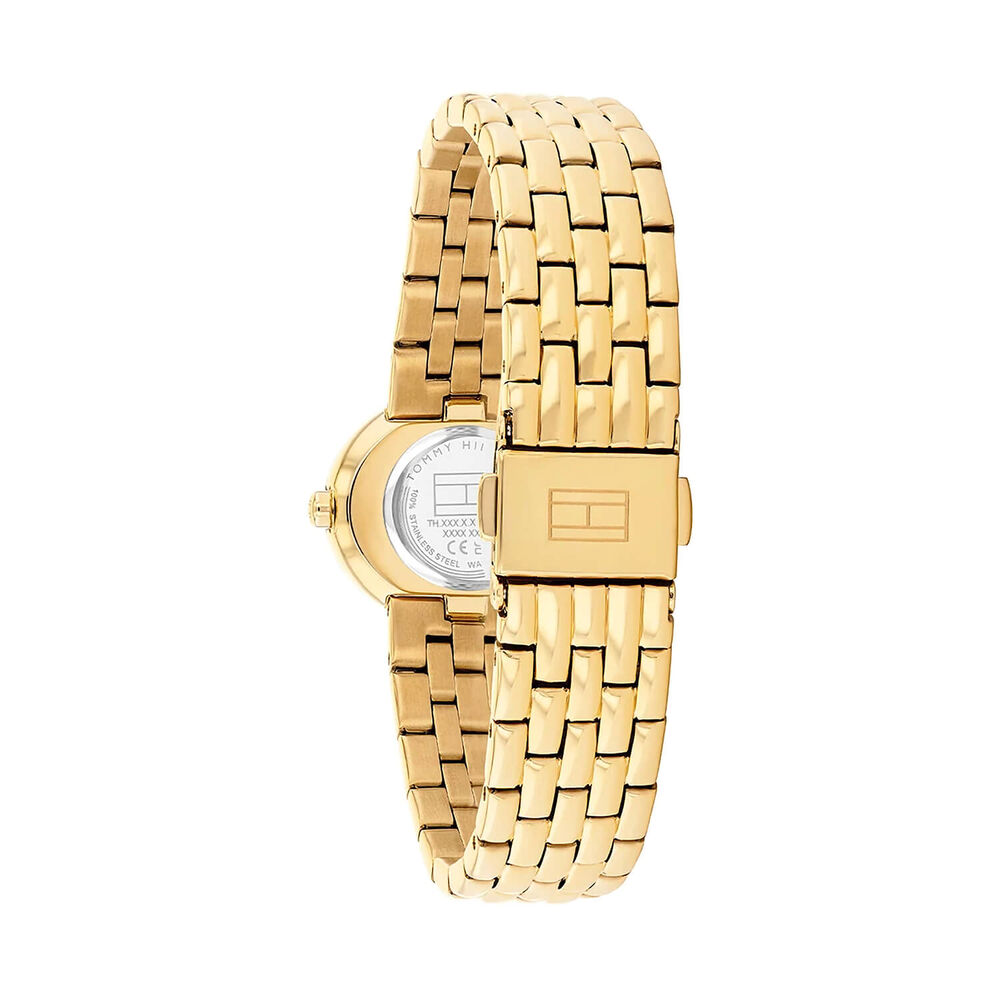 Tommy Hilfiger Moira 25 x 22mm Brown Dial Yellow Gold Plated Case Bracelet Watch image number 2