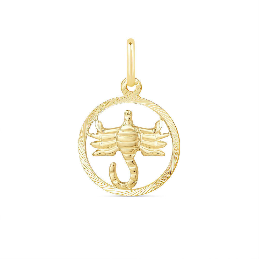 9ct Scorpio Zodiac Pendant (Chain Included) image number 0
