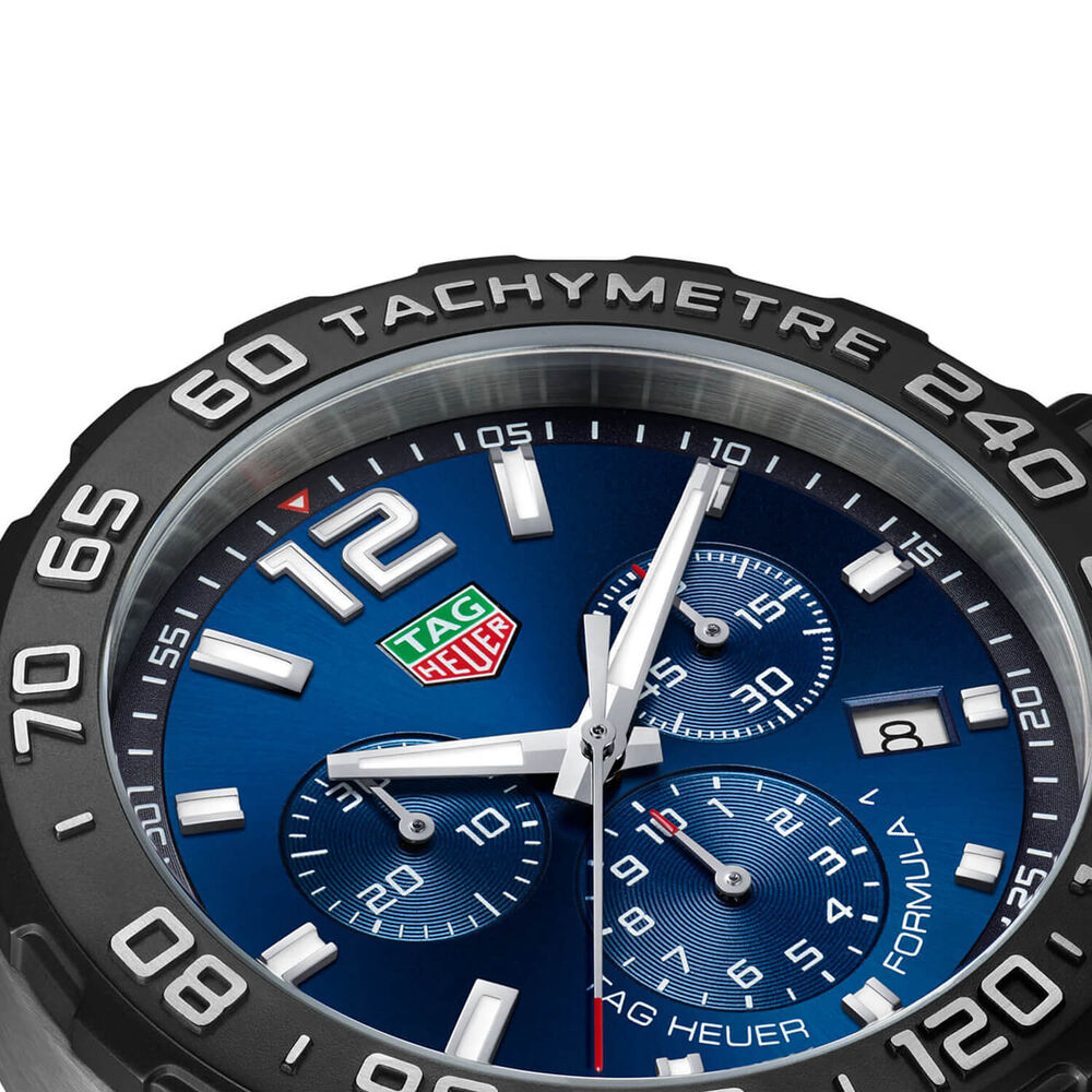 TAG Heuer Formula 1 Chronograph 43mm Blue Dial Black Bezel Stainless Steel Bracelet Watch image number 1