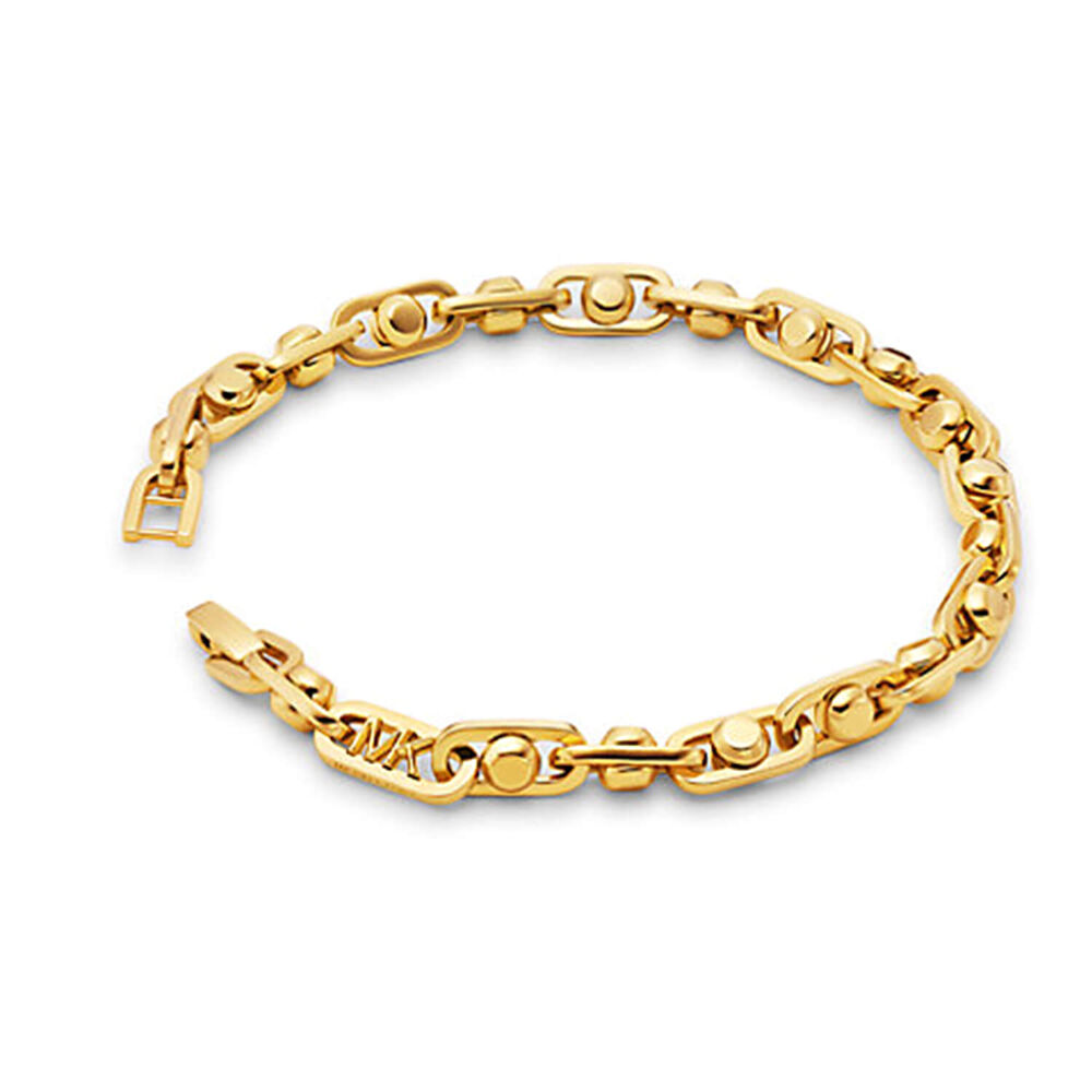 Michael Kors Astor 14K Yellow Gold Plated Link Bracelet image number 1
