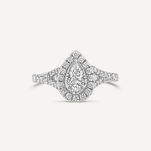 Kathy de Stafford 18ct White Gold Pear Diamond Cluster Ring