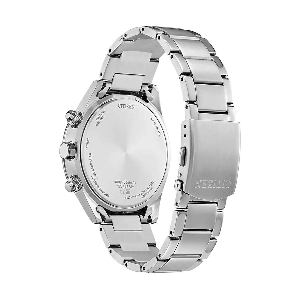 Citizen World Chronograph A.T 43mm Blue Dial Stainless Steel Bracelet Watch image number 2