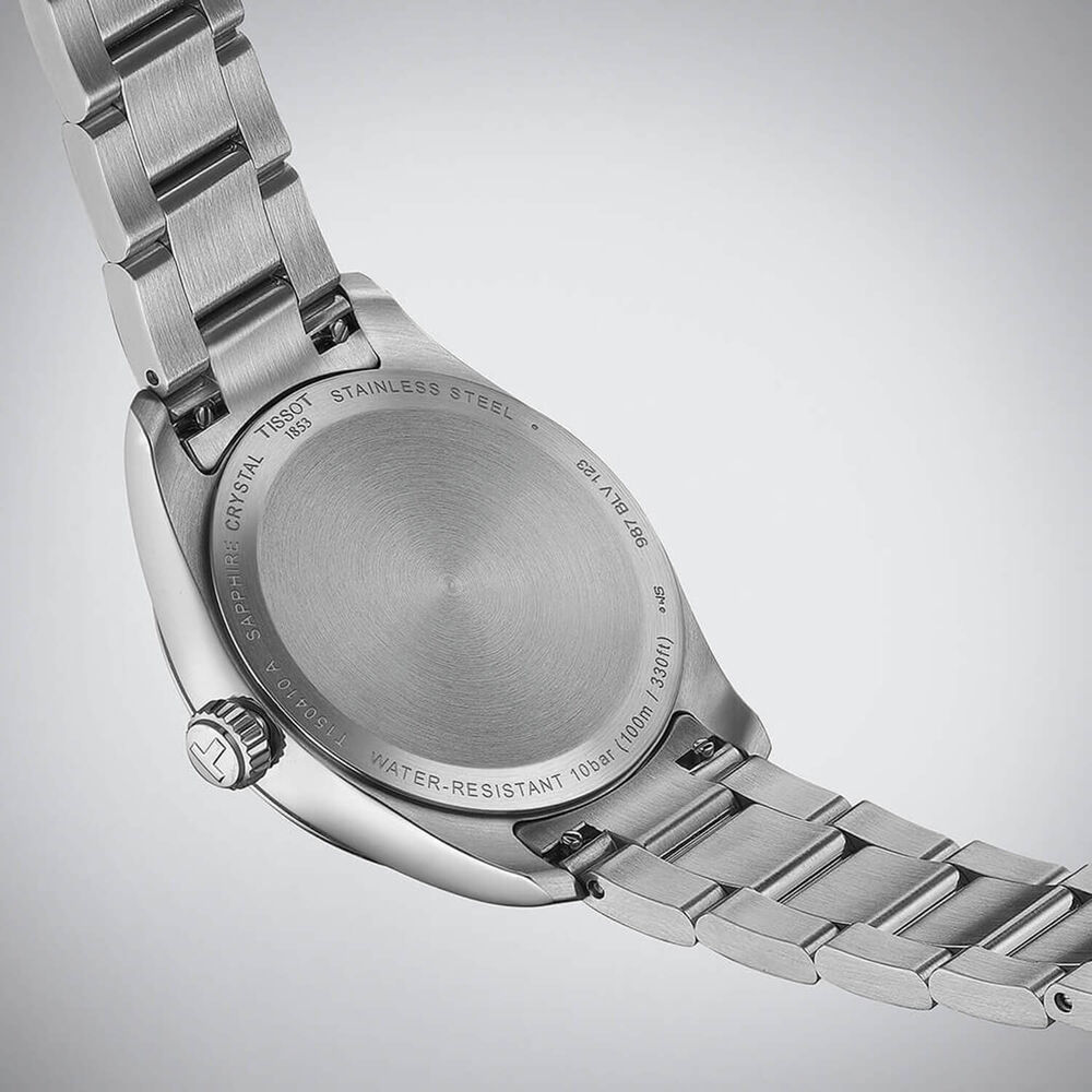 Tissot PR100 34mm Ice Blue Dial Steel Case Bracelet Watch image number 3