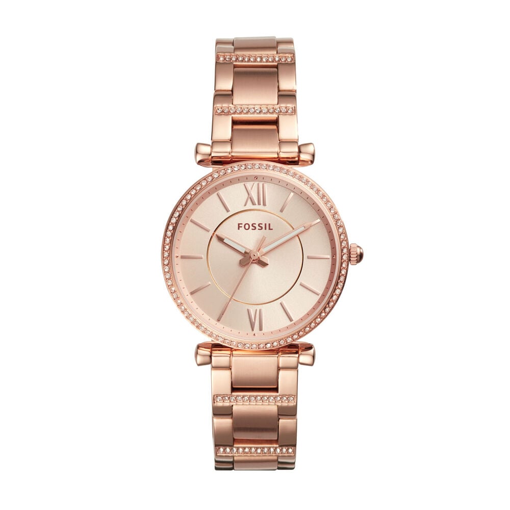 Fossil Carlie Rose Gold Ladies Watch image number 0