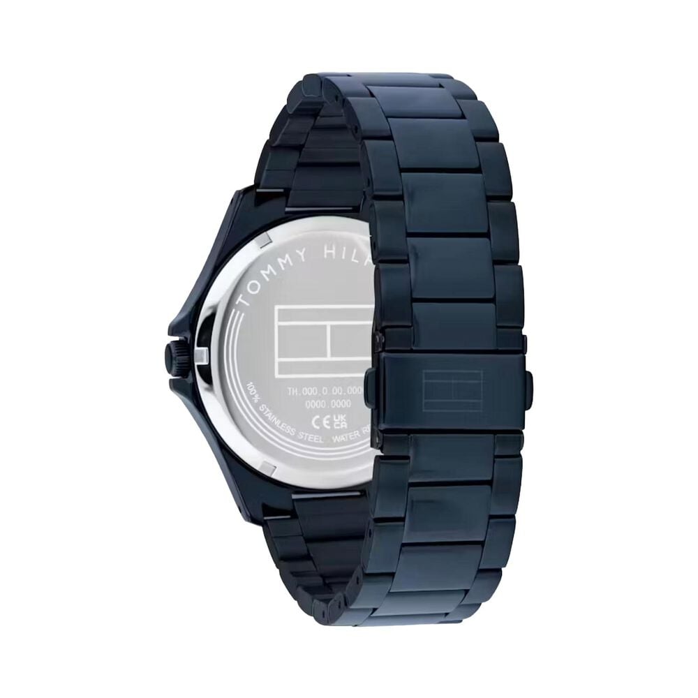Tommy Hilfiger 43mm Blue Dial Ionic Plated Stainless Steel Bracelet Watch