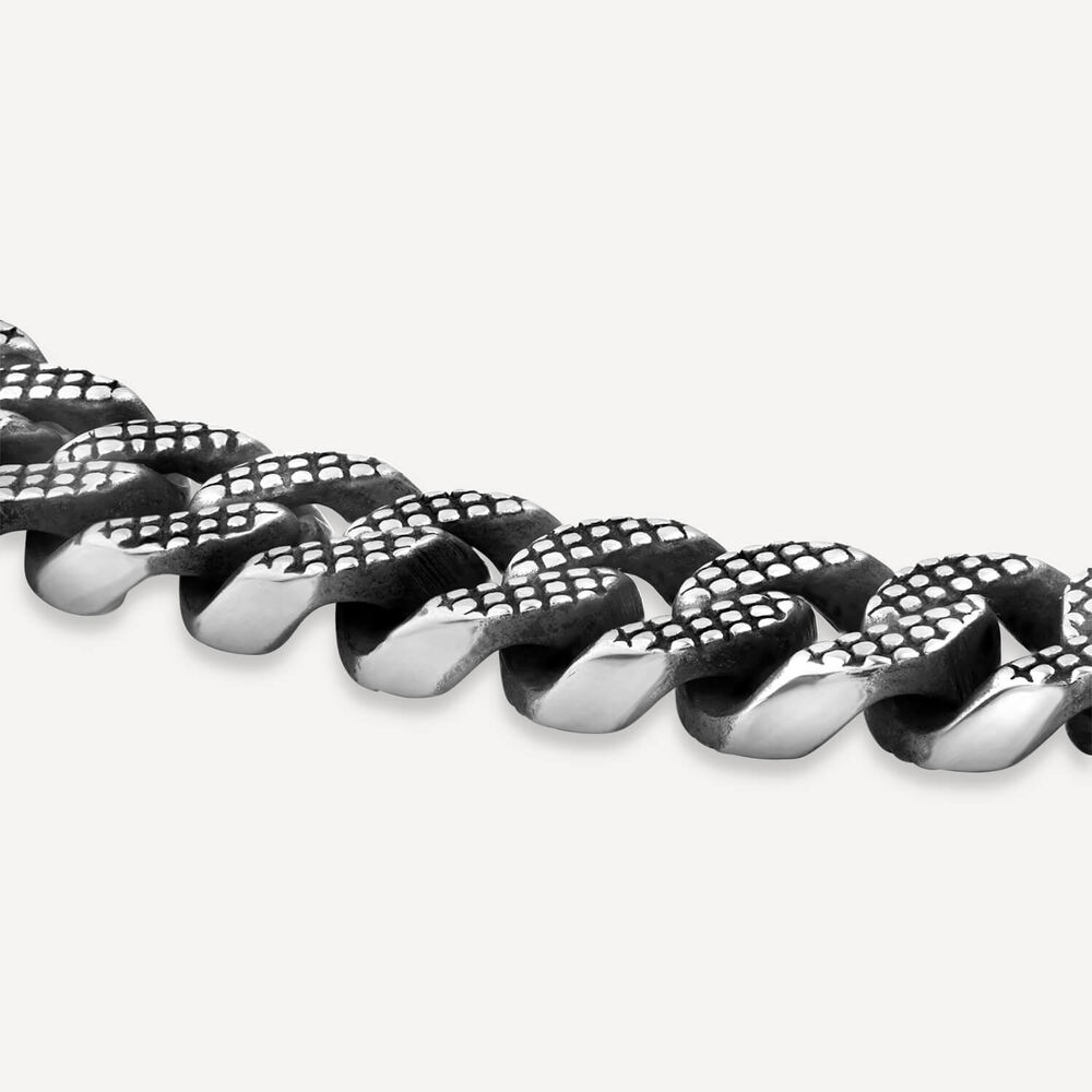 Men's Steel Curb 21.5cm Bracelet image number 2