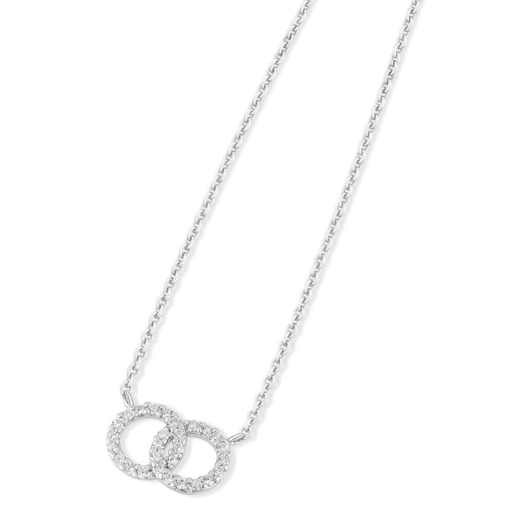 Little Treasure Sterling Silver Cubic Zirconia Circle Necklet