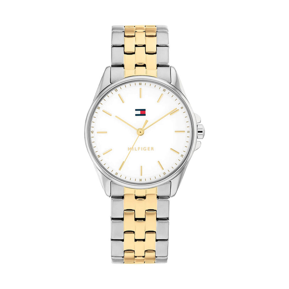 Tommy Hilfiger Jade 30mm Silver Dial Two Tone Bracelet Watch image number 0