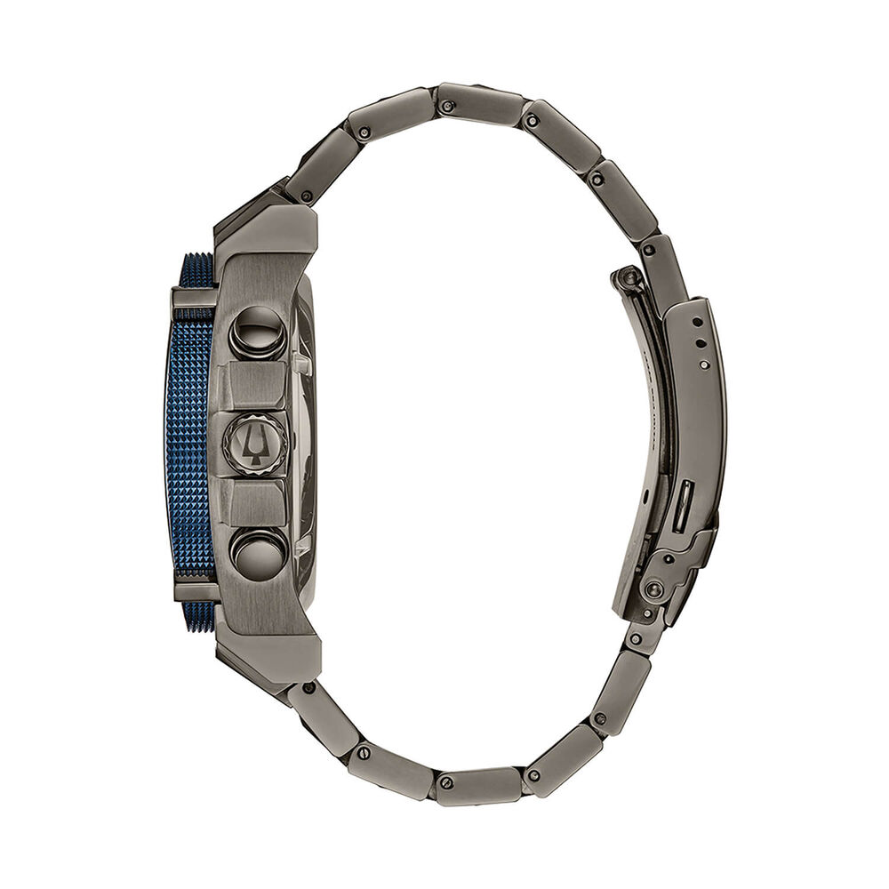 Bulova Icon Precisionist 46mm Black Dial Grey Ion Plated Steel Bracelet Watch image number 2