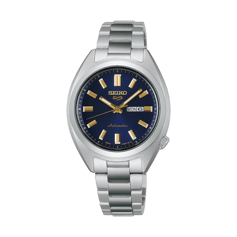 Seiko 5 Sports SNXS Hebitama 32mm Blue Dial Stainless Steel Bracelet Watch