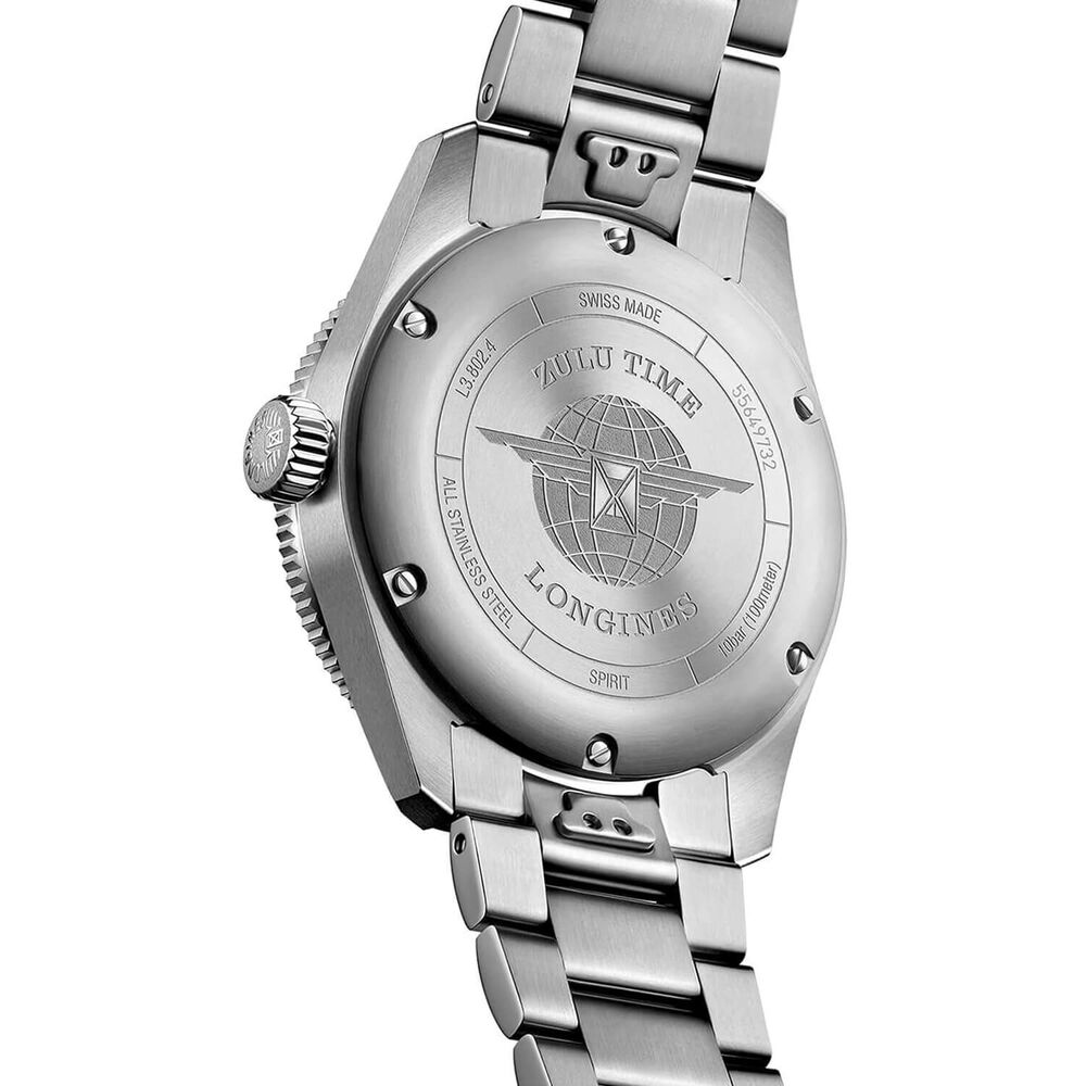 Longines Spirit 39mm Anthracite Dial Ceramic Case Stainless Steel Bracelet Watch image number 4