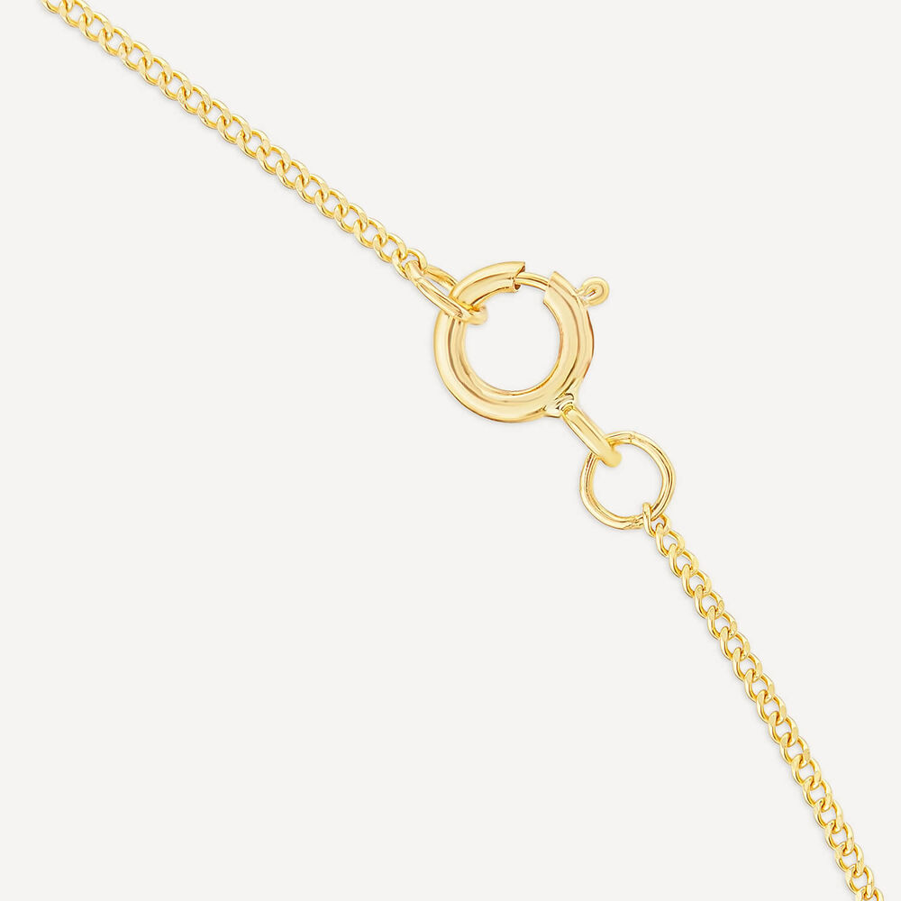 9ct Yellow Gold Marquis Shape Cluster 0.25ct Baguette Diamond Pendant image number 4