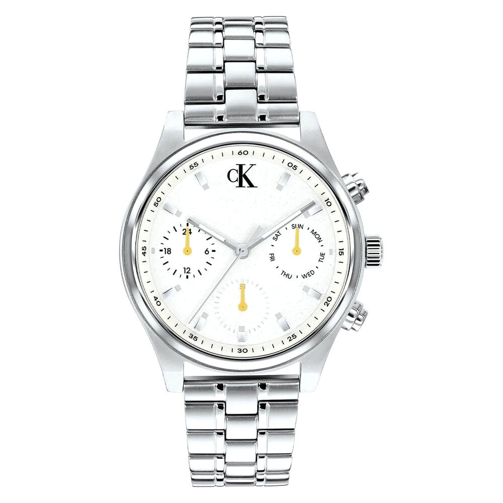 Calvin Klein Modern Vintage 38mm Eggshell Dial Stainless Steel Bracelet Watch