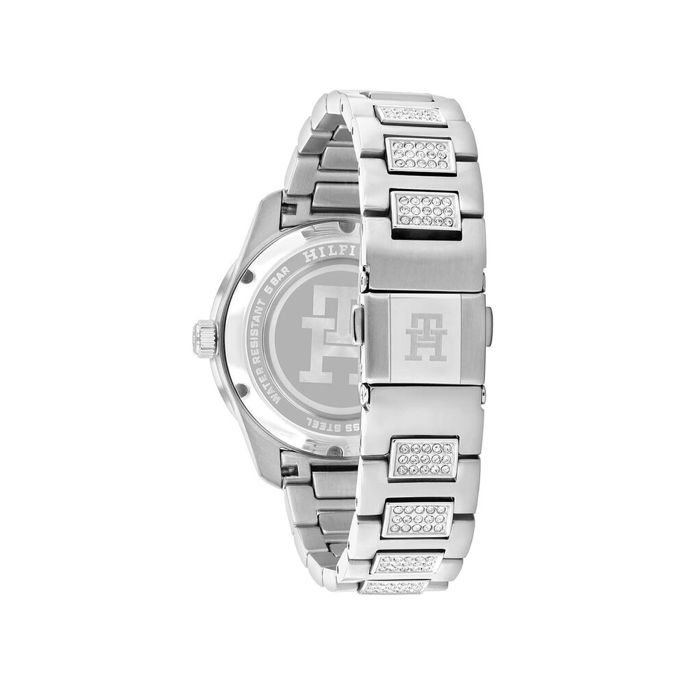 Tommy Hilfiger 36mm Green Dial Crystal Set Bezel Steel Bracelet Watch image number 2
